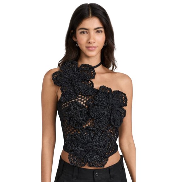 CULT GAIA NAZANIN CROCHET TOP. SIZE S NEW - Picture 1 of 11